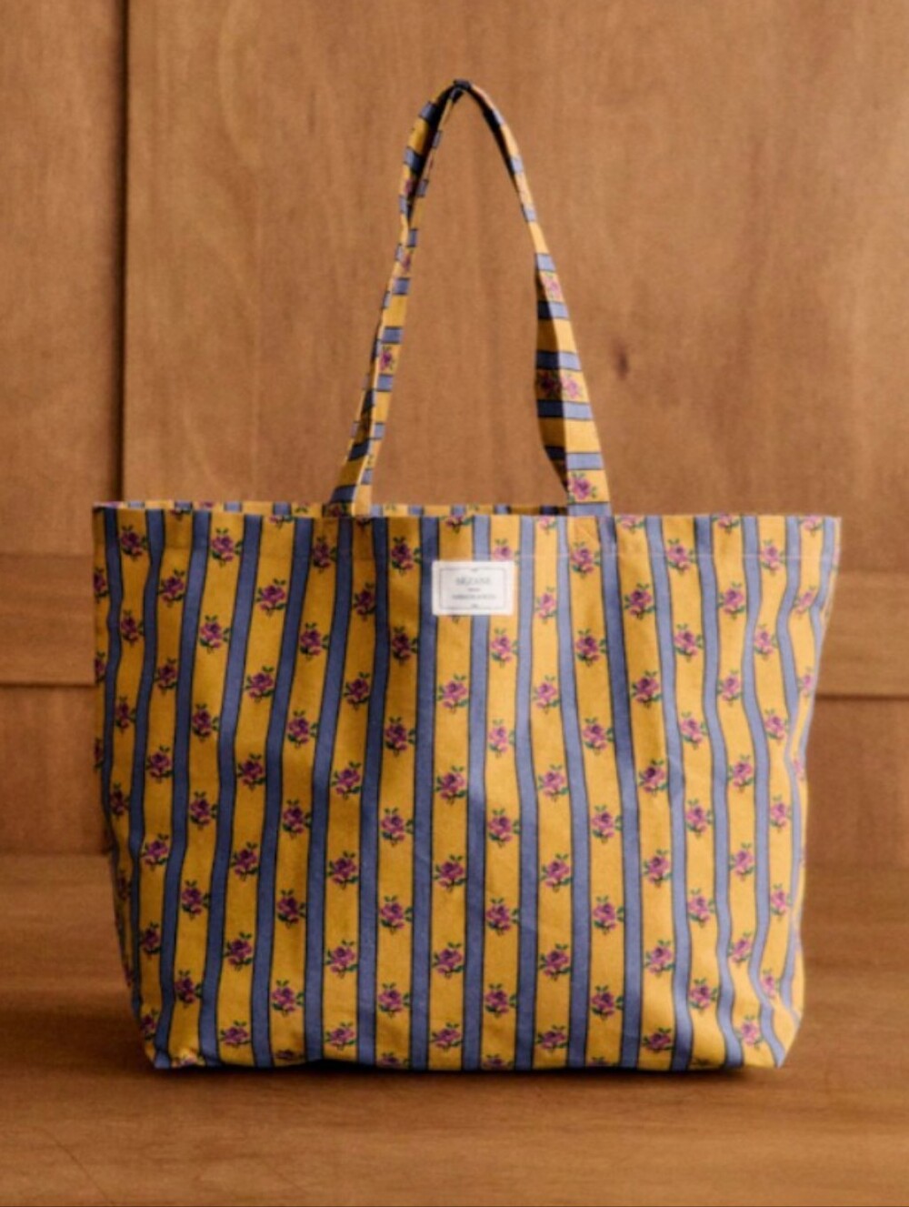 Sezane Invite Maria Delaorden Fabric Tote Bag